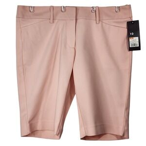 Mossimo Womens Size 10 Just Peachy Stretch Bermuda Shorts Pink NWT